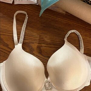 Marciano Cream Bra with Rhinestone Accents